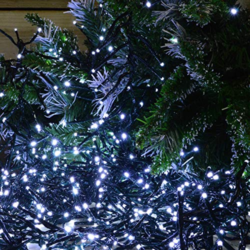 2pack 500LED Solar String Lights Outdoor Waterproof Cool White (2 Count)