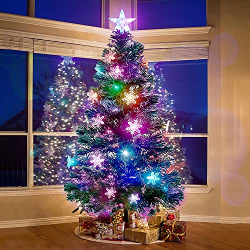 4 FT Fiber Optic Christmas Tree with Lights Artificial Xmas Trees