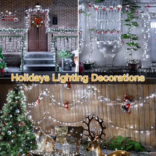 500LED 164FT Long Christmas Tree Lights with 8 Modes Remote Timer IP44 Waterproof (164 Foot)