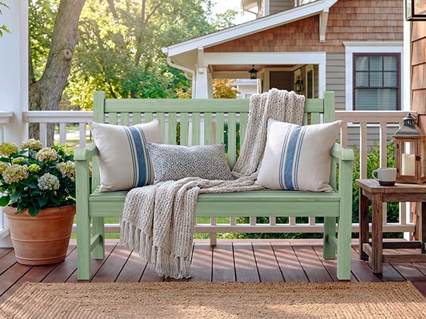 2 Person Outdoor Bench with 700 Lbs Weight Capacity