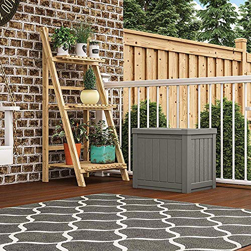 SS500ST 22 Gallon Small Resin Outdoor Patio Storage Deck Box (6 Count)