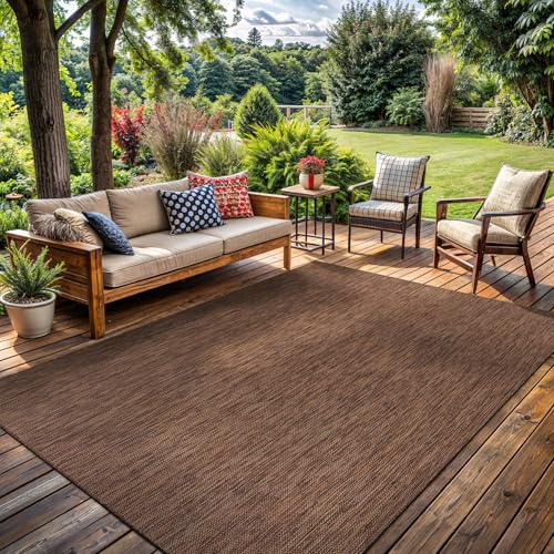 Washable Indoor Outdoor Rug 9x12 Weather Resistant Area Rugs Modern Solid for Porch Deck Balcony Backyard Patio Outside Carpet