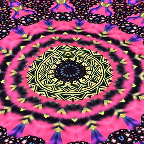 Blacklight Mandala Tapestry