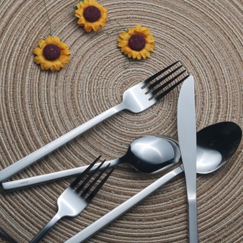 Cube 40 Piece Forged Stainless Steel Flatware Set Cutlery Set (8 Count)