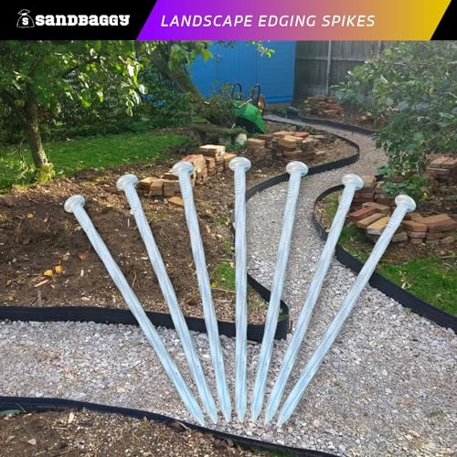 6 Inch Galvanized Landscape Edging Spikes (200 Count)