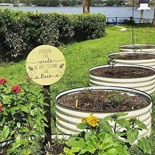 17" Tall 42" Round Raised Garden Bed Metal Raised Bed Planter Box for Vegetables Flowers Patio