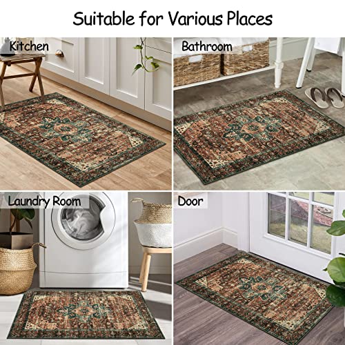 Washable Vintage Bathroom Rug