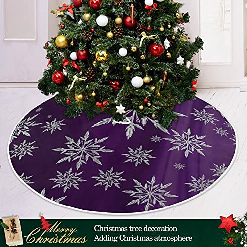 Christmas Snowflake Purple Tree Skirt
