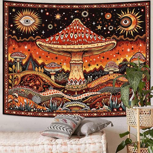 Hippie Mushroom Tapestry