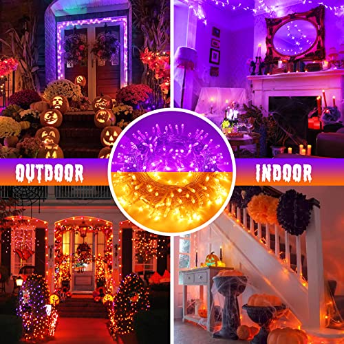 200 LED Orange Purple Halloween Lights for Halloween Decor (66 Foot)