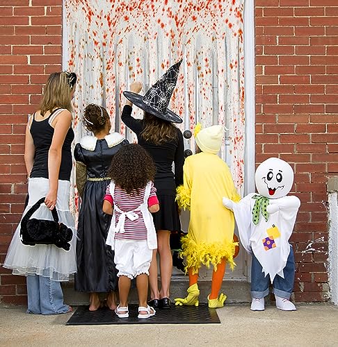 85" x 60" 2pcs Halloween Door Curtain Decoration with Bloody Hand Prints