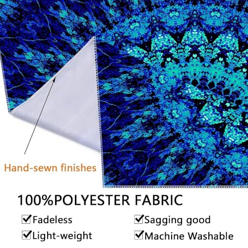 Blacklight Mandala Tapestry for Bedroom