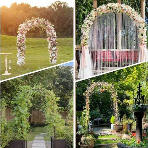Thickened Tube Garden Arch Arbor Metal Trellis for Climbing Plants Outdoor