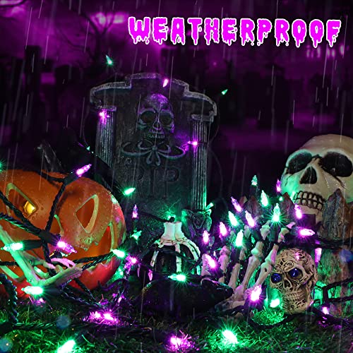 Purple Green Halloween Lights Connectable