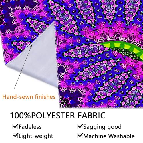 Blacklight Mandala Tapestry for Bedroom