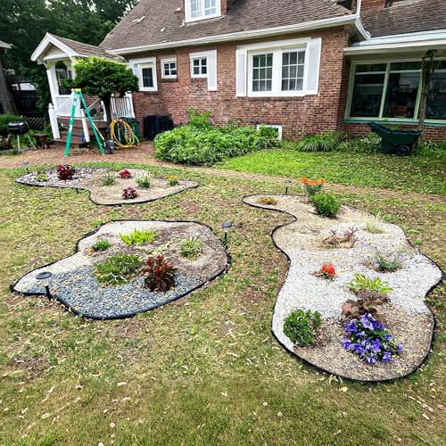 2 Inch x 50FT Landscape Edging Border with 75 Anchoring Spikes