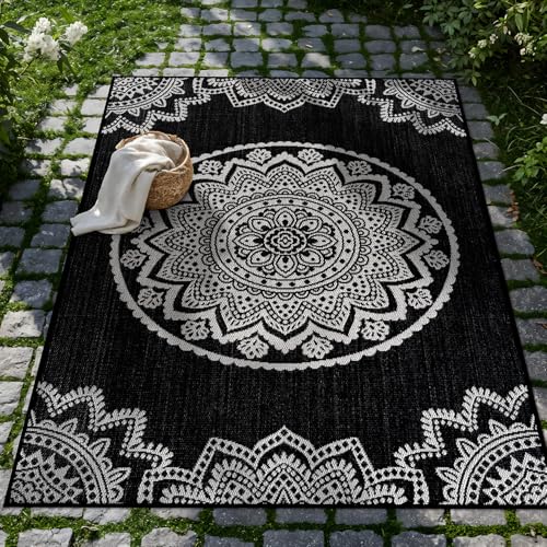 Outdoor Rug 10x14 Modern Large Area Rugs for Indoor and Outdoor Patios and Porches