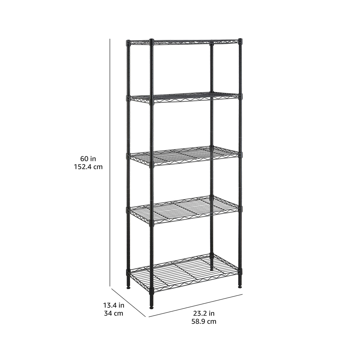 5 Shelf Multipurpose Adjustable Steel Garage Shelving Unit