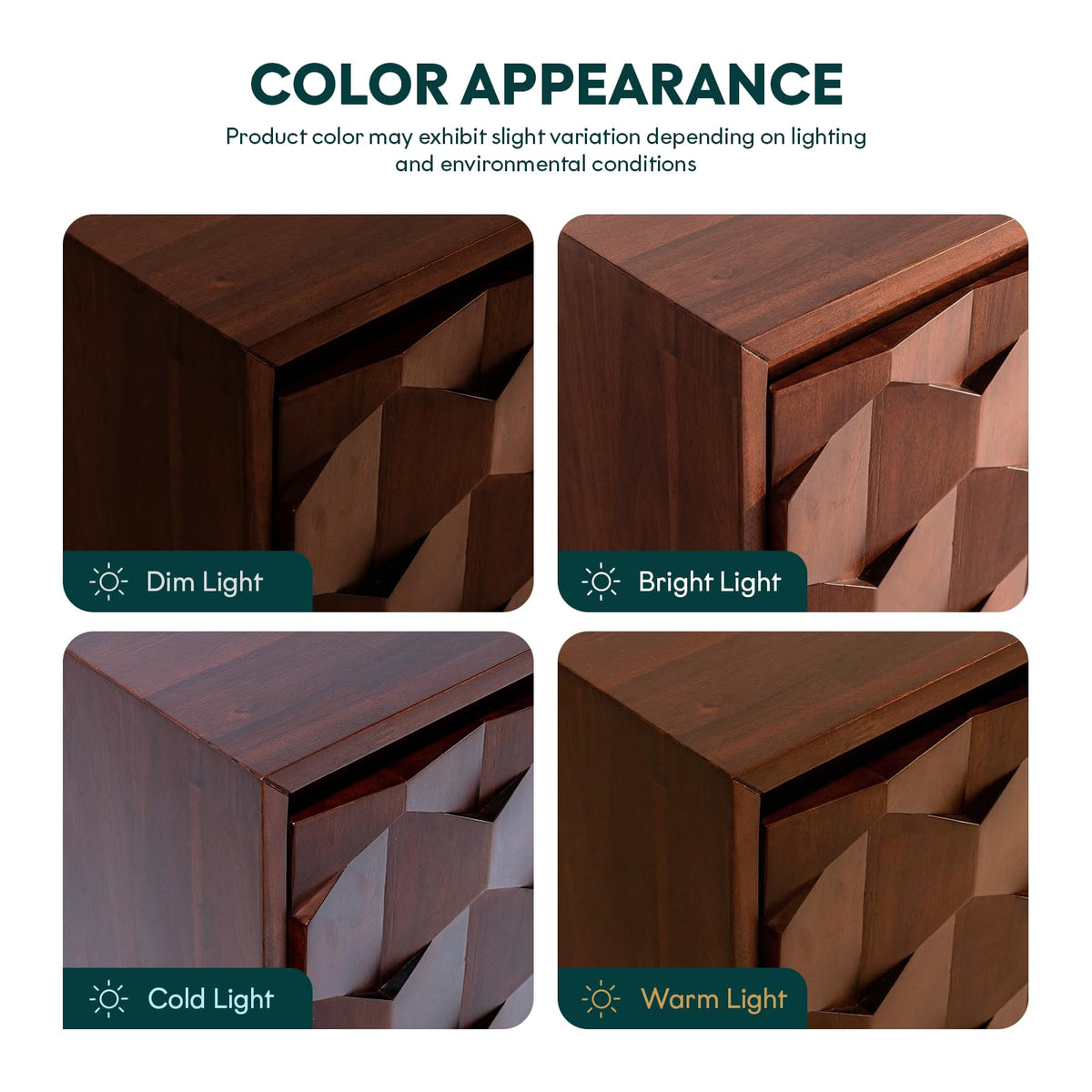 Sideboard Georgina Solid Wood 2 Doors & 3 Drawers