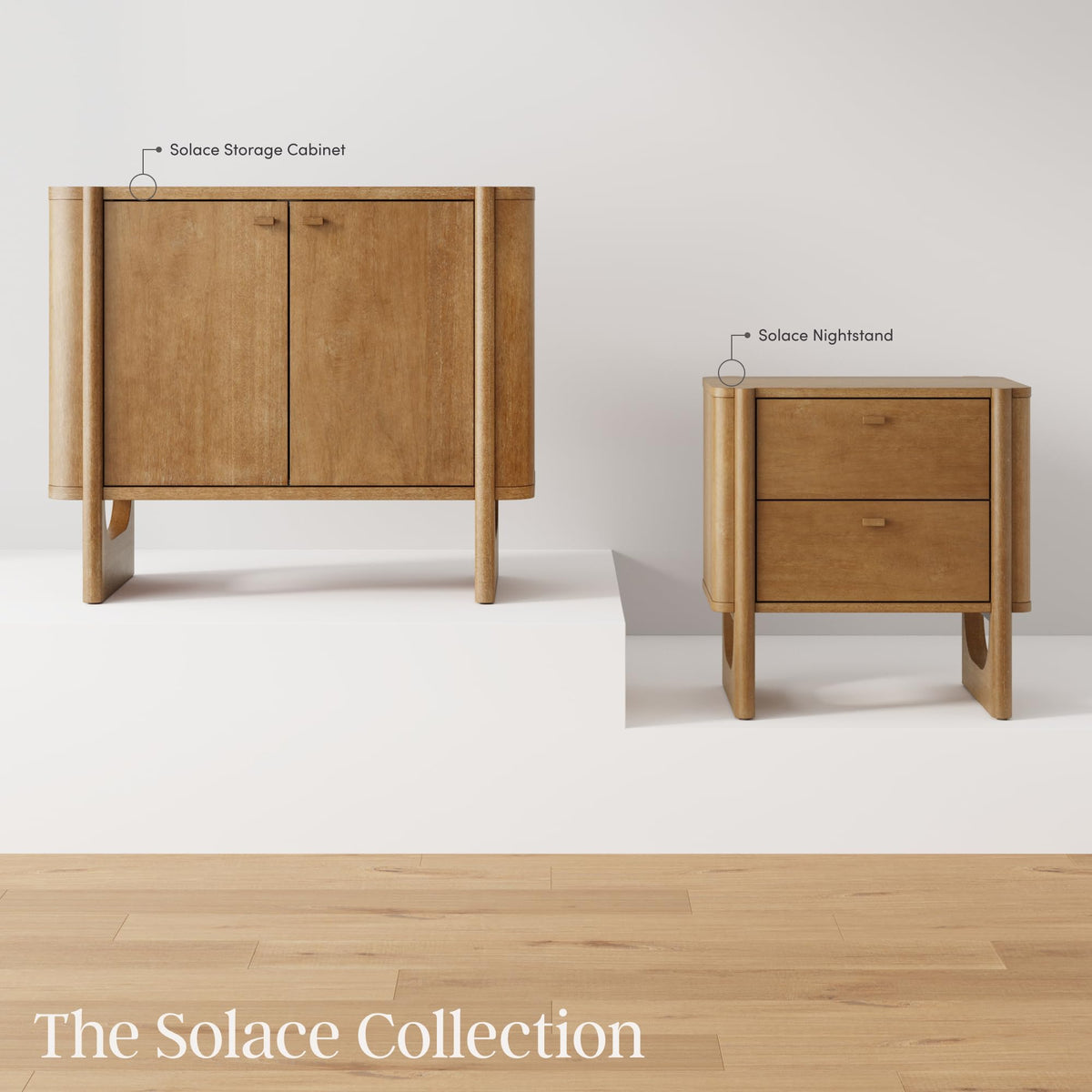 Solace Mid Century Modern Cabinet (3 Count)