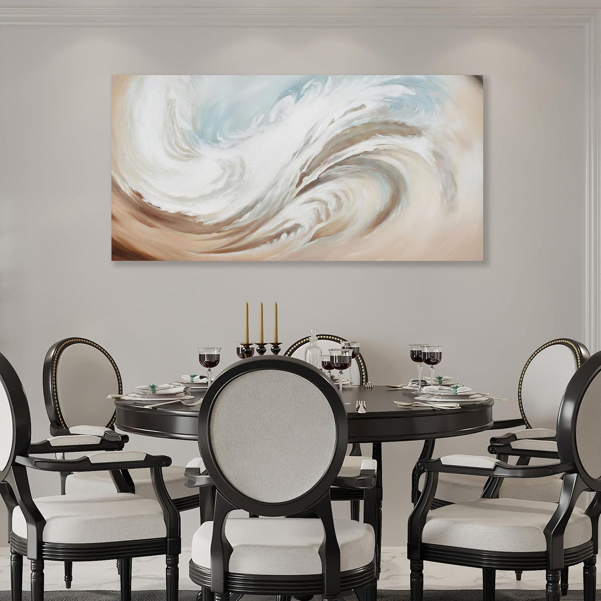 Abstract Wall Art Canvas Wall Paintings Modern Beige Wall Decor Aesthetic Room Decor Wall Art Framed Artwork for Living Room Bedroom Dining Room Home Office Decor 29"x58"