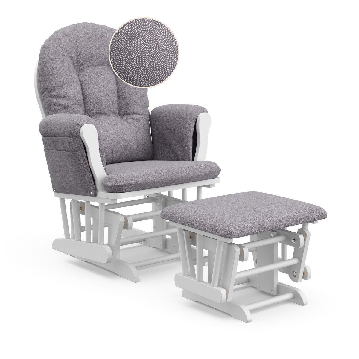 Premium Hoop Glider & Ottoman
