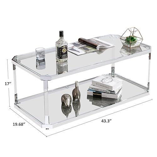 Glass Coffee Table (Chrome-new)