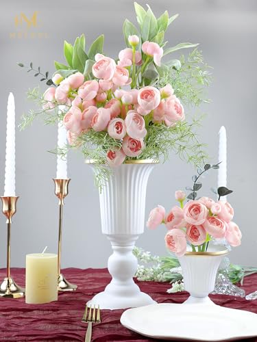 32Pcs Pink Ranunculus Artificial Flowers for DIY Home Wedding (Pink)