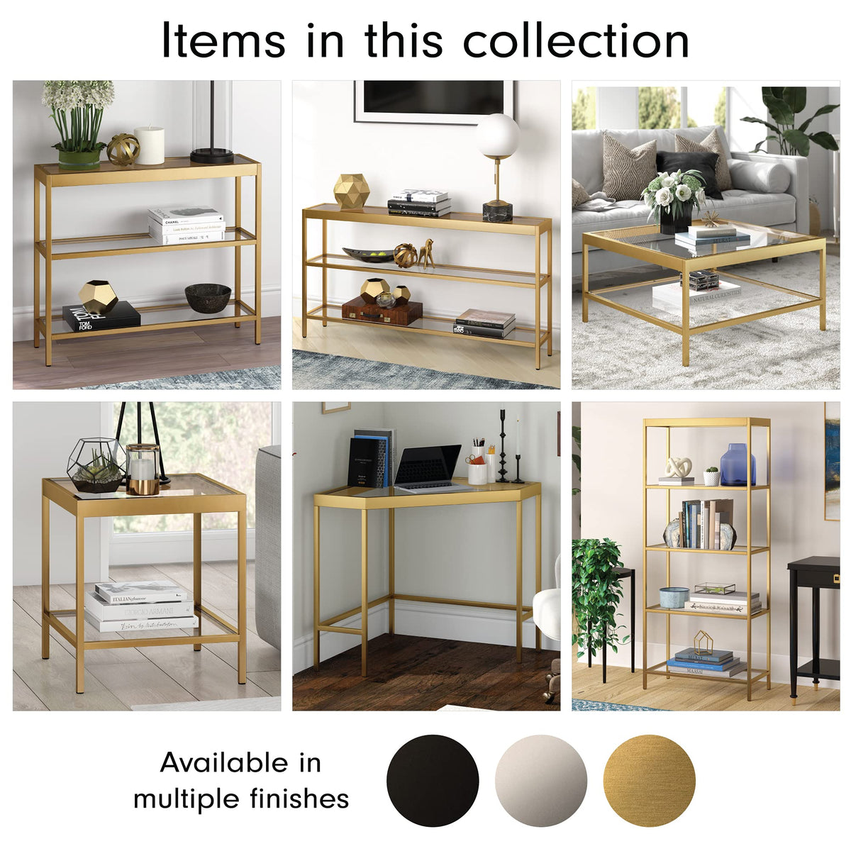 20" Side Table (Brass / 20" Wide)
