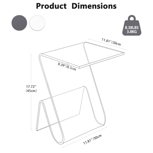 Acrylic Side Table (Crystal Clear-z)