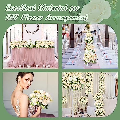 Artificial Peonies Flowers (White, Champagne)