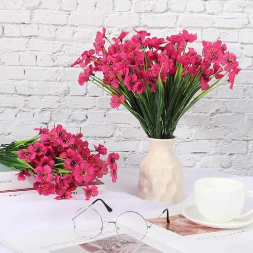 Violet Artificial Flowers (Cluster / Rosy)