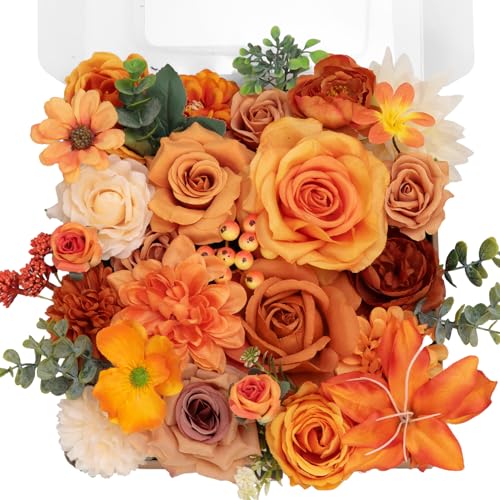 Fall Artificial Flowers Combo (Burnt Orange)