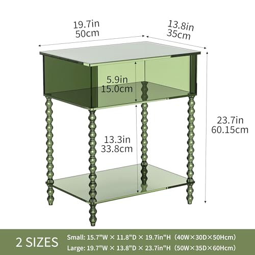 Acrylic Side Table (Green / Large)