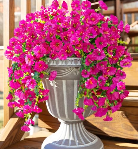 6 Pack Outdoor Faux Plants (Light Purple)
