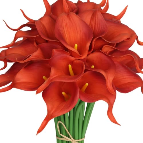 LED Calla Lily Lamp (Dark Orange)