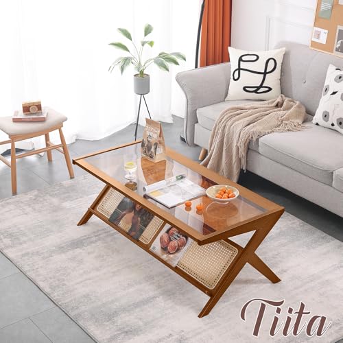 Brown Rattan Coffee Table (Coffee Table-brown)