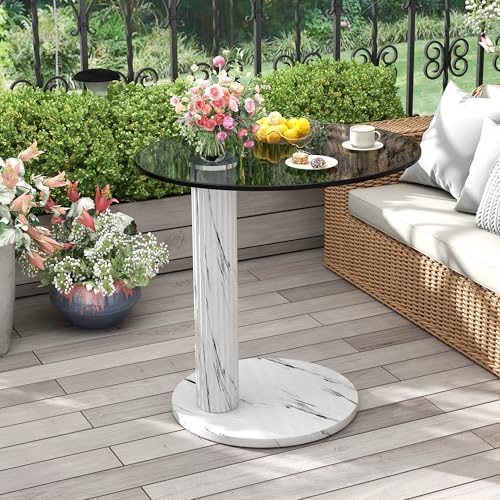 Side Table for Glass (Gray and White-1pcs)