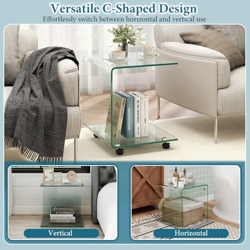 Tempered Glass Side Table (Transparent)