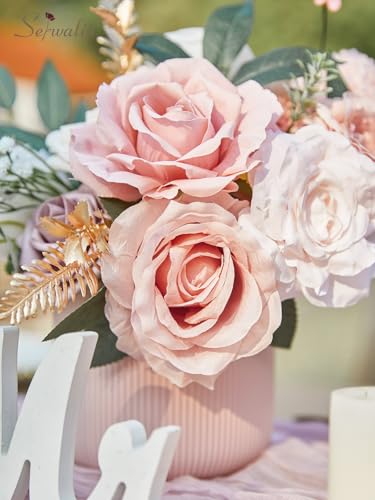 Artificial Flowers Dusty Pink Flowers Wedding Home Decor (A Abby Rose Garden / 1 Box)