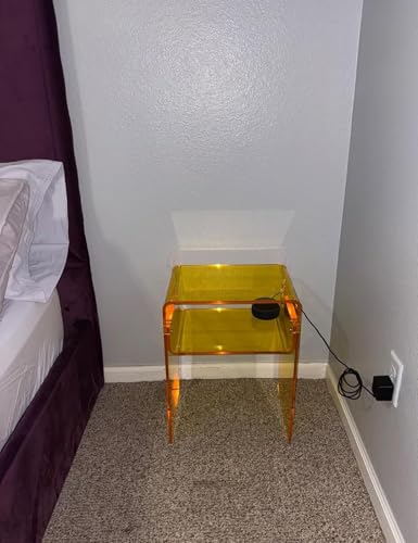 Clear Acrylic End Table 2 (Yellow)