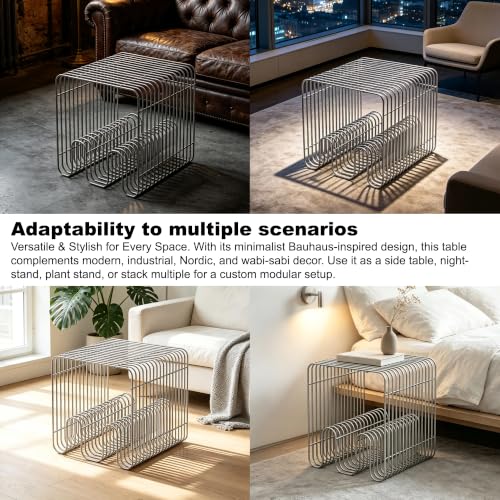 Retro Side Table (Silver)