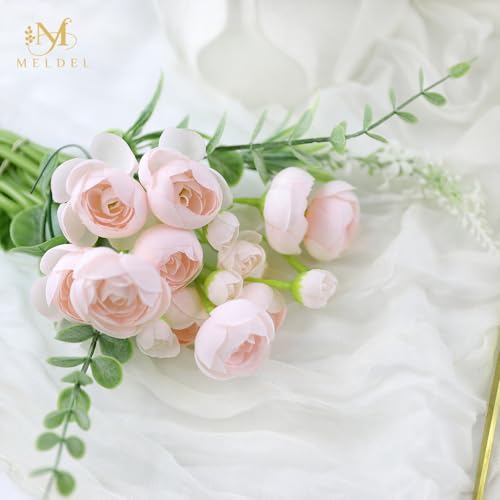 32Pcs Light Pink Ranunculus Artificial Flowers DIY Home Wedding (Light Pink)
