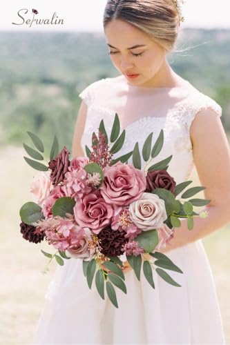 Artificial Flowers Combo Dusty Pink Fake Rose Flower for Wedding (A Baby Dusty Rose / 1 Box)