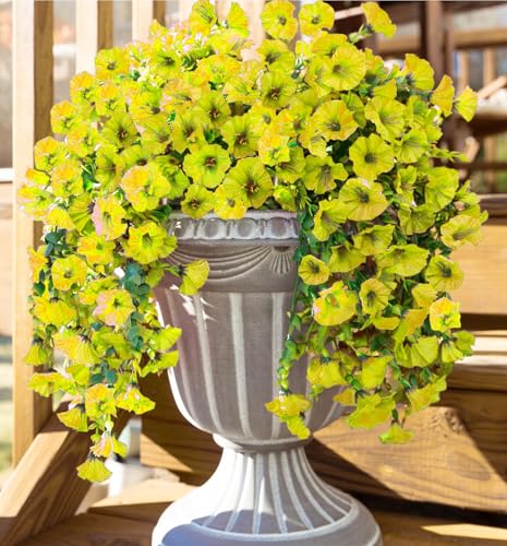 6 Pack Outdoor Artificial Flowers (Yellow)