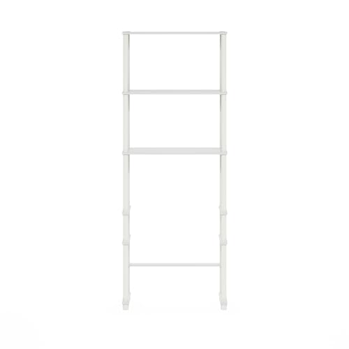 Turn-N-Tube Over The Toilet Storage, 3-Shelf Over The Toilet Organizer, Freestanding Space Saver Bathroom Shelf, for Bathroom Organizers and Storage, White
