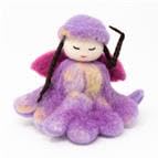 Hand Felted Colorful Flower Fairies (4 Count)