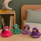 Hand Felted Colorful Flower Fairies (4 Count)