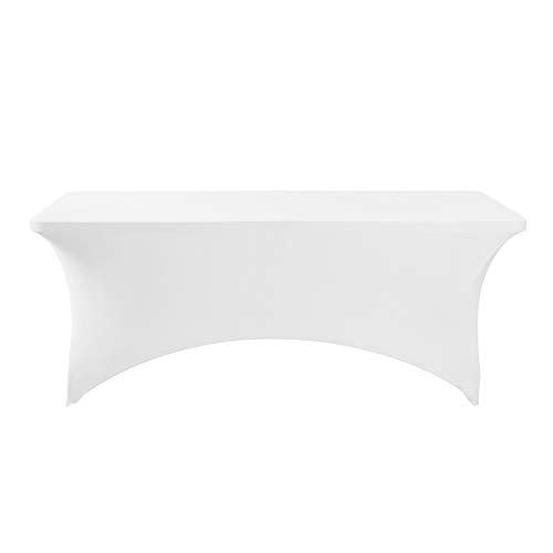 Spandex Table Cover for 6Ft or 4fT or 8ft Table Universal Fitted Stretch Tablecloth for Party
