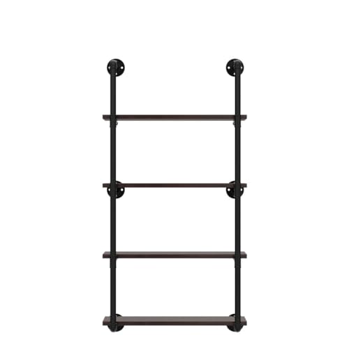 Industrial Pipe Shelves With Wood Planks